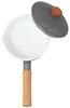 Nodahoro Enamel Saucepan, 14cm, Gas/IH Compatible, Single-Handed Pot, Made in Japan, Color Gray, CL-14NGR