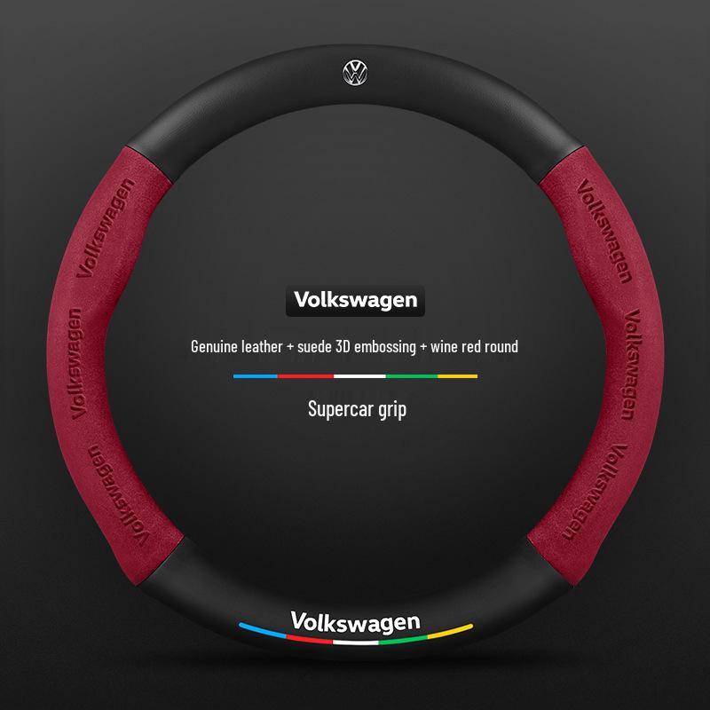 Κάλυμμα Τιμονιού Volkswagen Golf (2010-2023): Σουέτ R-Line Ανθρακονήματα για Μοντέλα 6/7/8 Pro