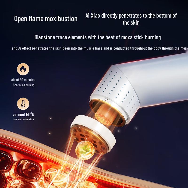 Portable Bianstone Moxibustion Device Kit