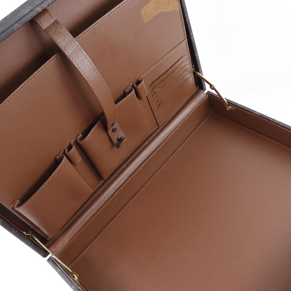 Louis Vuitton Crusher Business Bag M53124 Attache Case Brown Monogram Canvas Unisex Used