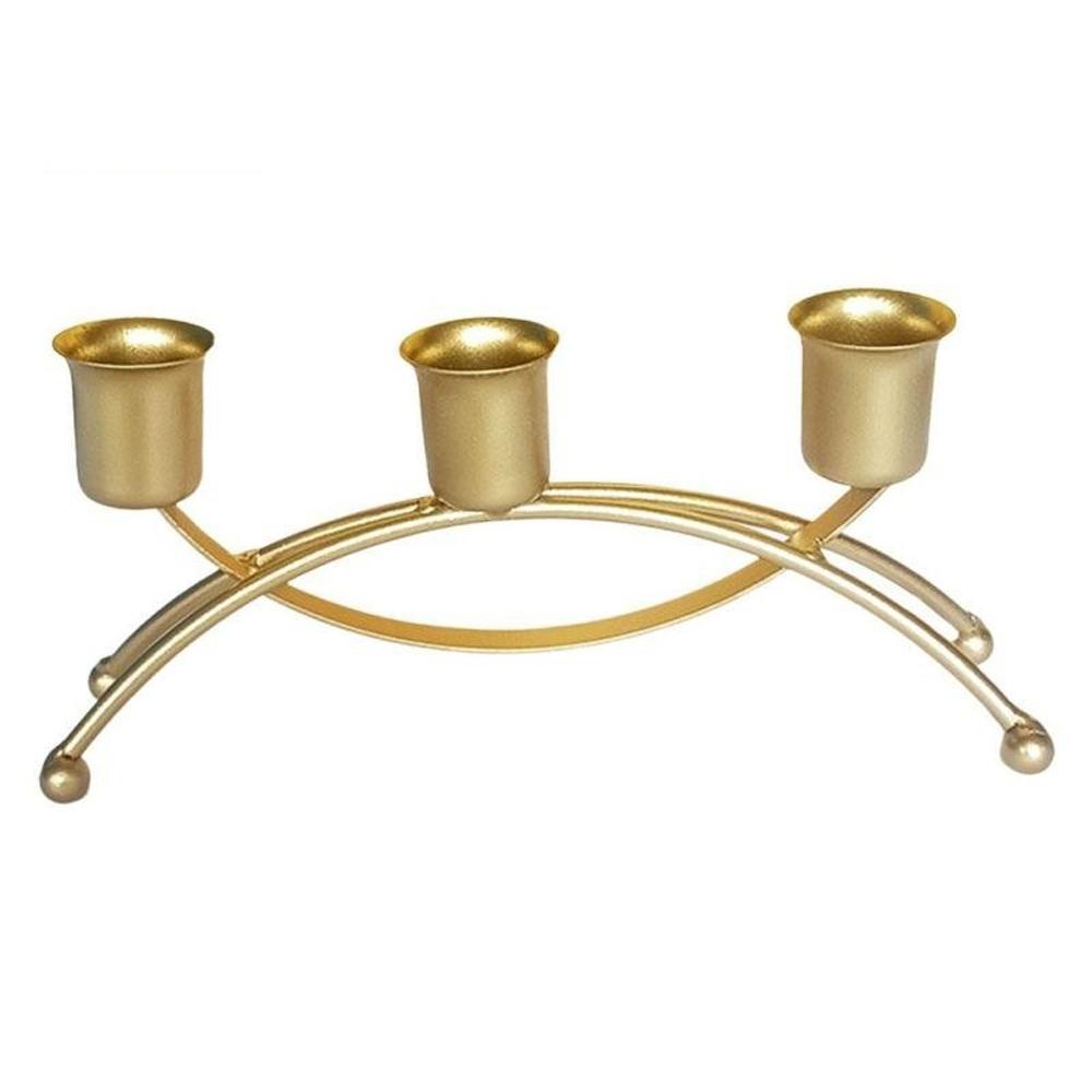 Metal Iron Candleholder Three Head Vintage Candelabra Candle Containers  Wedding Centerpiece