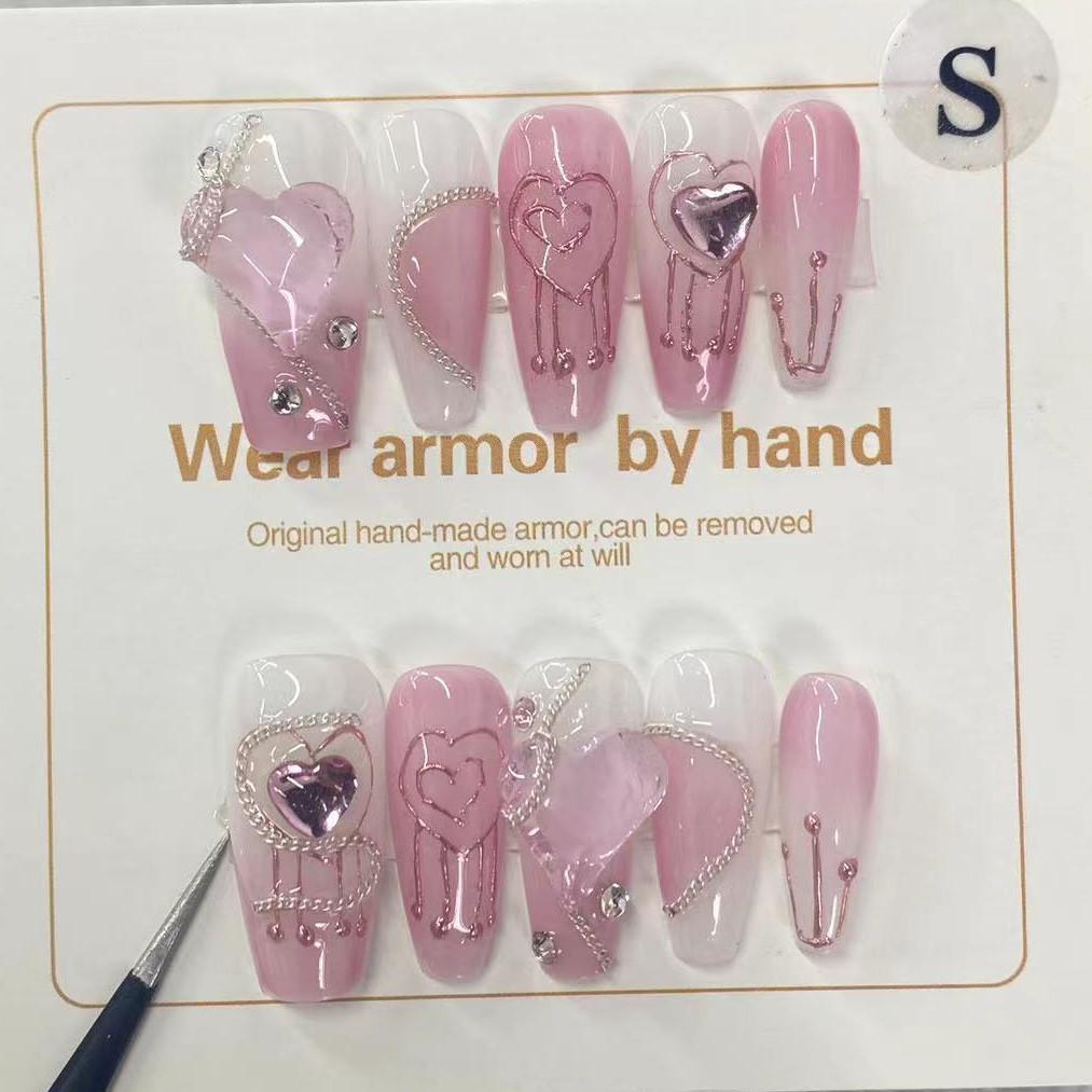 

Сердце Ручной работы Наклейки для ногтей Набор украшений Супертонкий Без следов Блестящая Красота L