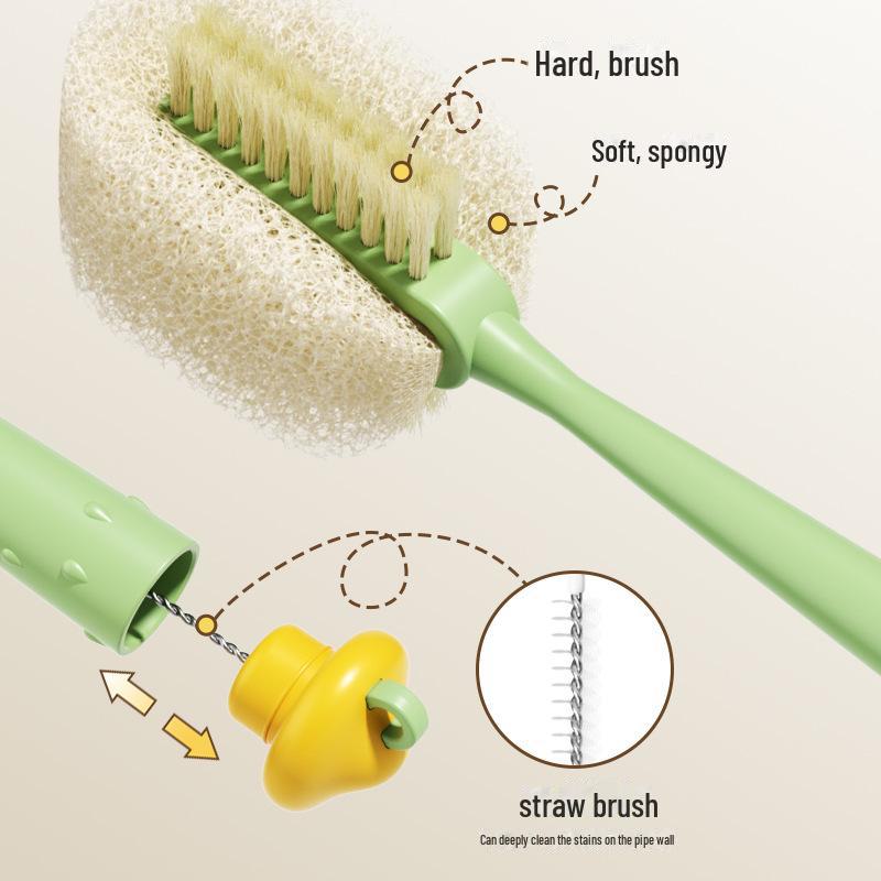Long-Handled Household Cup Brush - Decontamination Sponge Bottle Cleaner