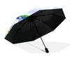 1pc Airplane Theme Pattern Umbrella Portable Folding Umbrella Iron Frame Hole Bone Structure Outdoor Home Umbrella