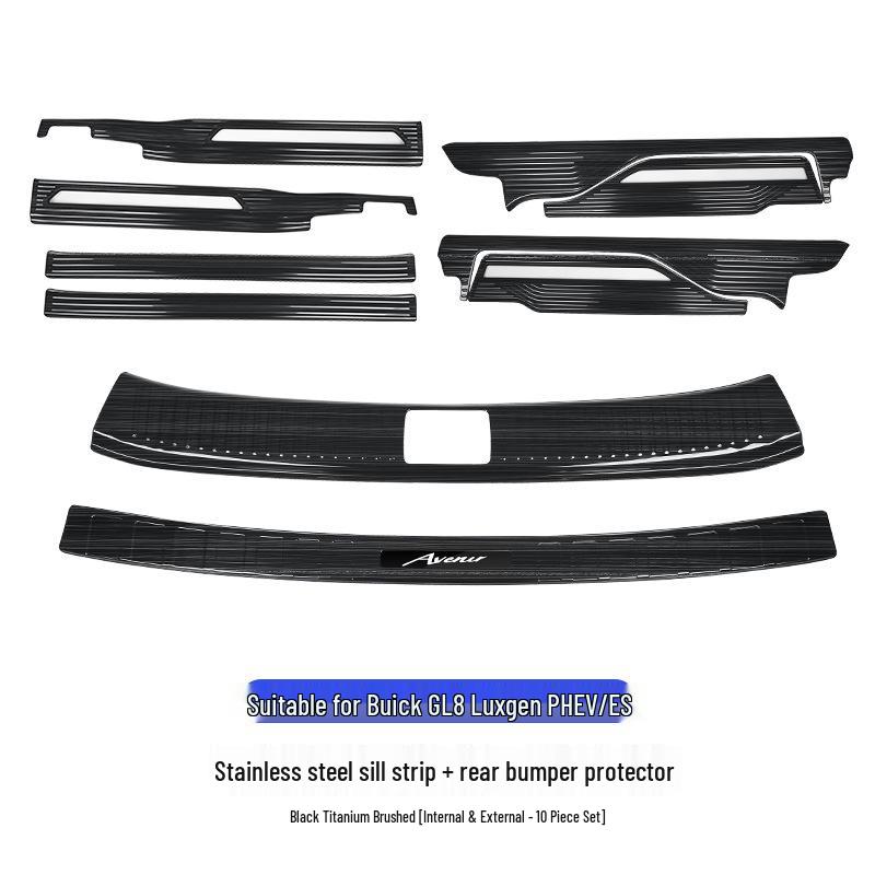 Stainless Steel Door Sill Scuff Plates for 2024 Buick GL8 PHEV Interior Upgrade