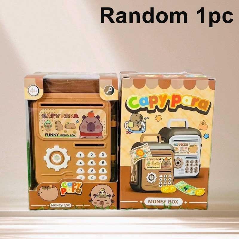 Cartoon Capybara Atm Money Box Piggy Bank Password Digital Coins Cash Deposit Children Security Saving Safe Box Kid Gift