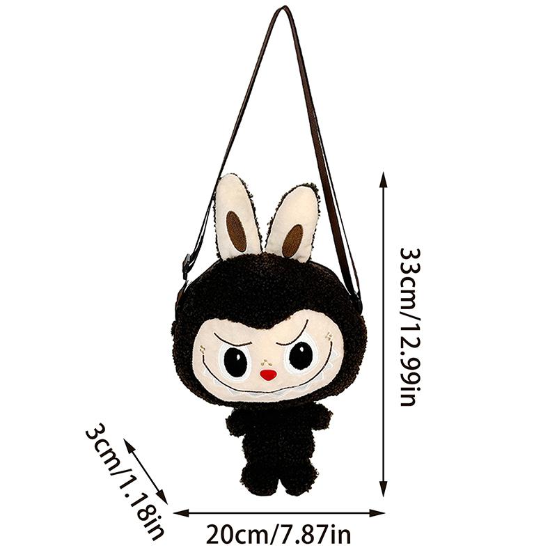 Kawaii Labubus Geantă Crossbody Geantă de Umăr Drăguță Pluș Desene Animate Minunați Monștri Iepure Genți de Telefon Student Genți Crossbody Pluș