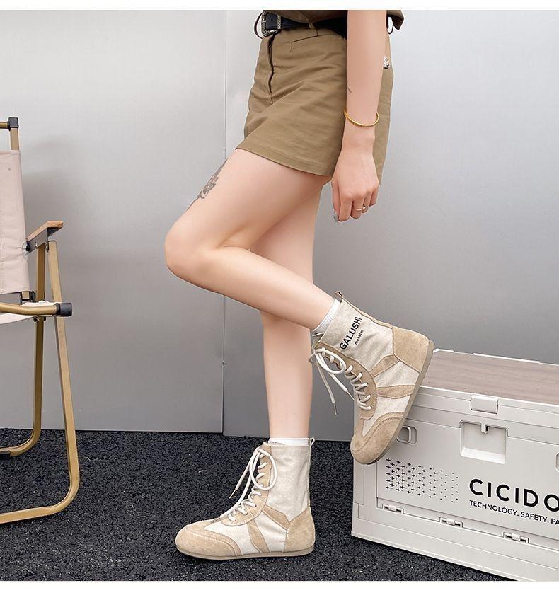 Damen 2025 Retro Canvas Stiefeletten mit weicher Sohle - Sommer Atmungsaktiv und Leicht für Wandern und Reisen