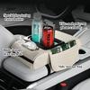 Car Armrest Cushion with Tissue Box Bottle Cup Holder And Phone Storage Pocket Auto Interior Arm Rest Pad for Truck Vehicle