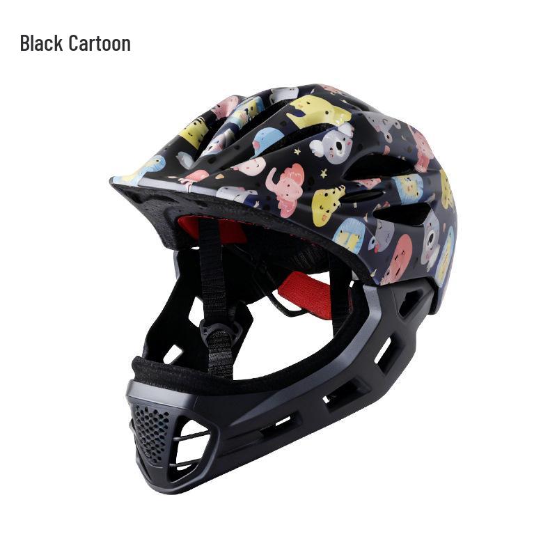 Kids Full Face Lightweight Balance Bike Helmet - Safe and Protective Gear for Cycling Upgraded Tail Light Version