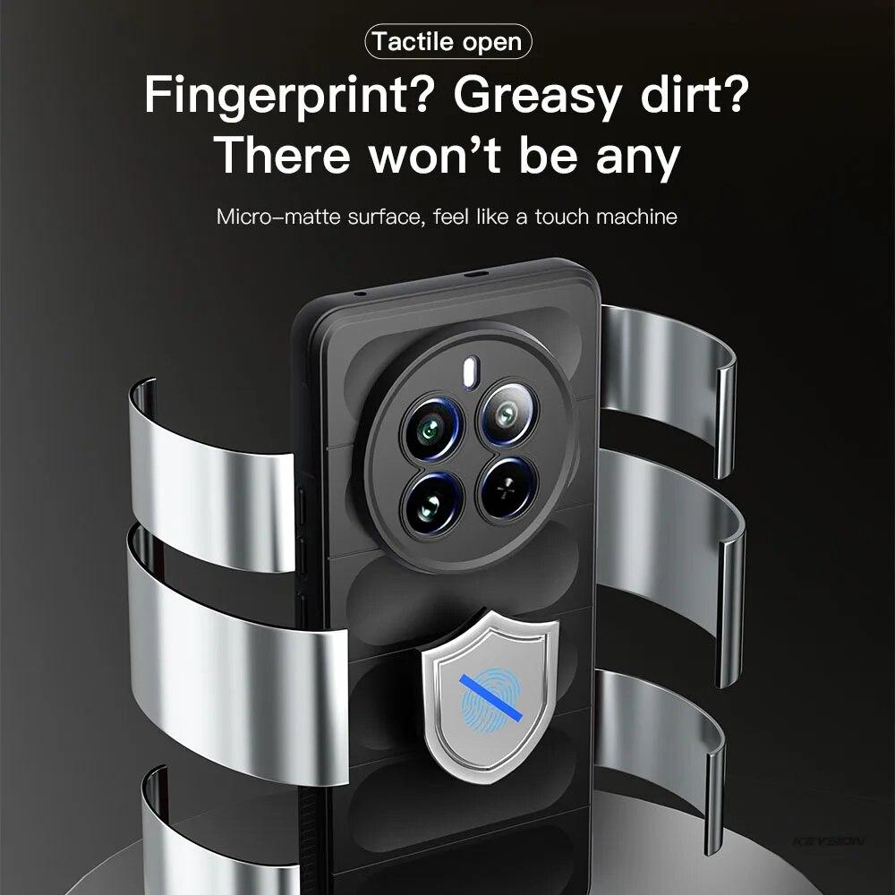 KEYSION Stoßfeste Hülle für Realme 12 Pro+ 5G Rutschfeste, weiche Silikon-Telefonrückseite für OPPO Realme 12 Pro Plus 5G 11 Pro+