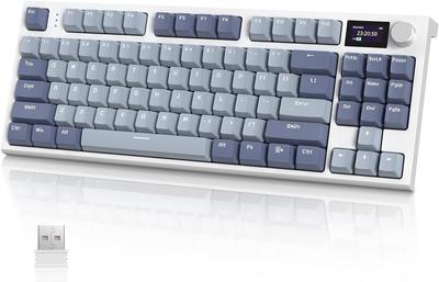 ATTACK SHARK X AJAZZ K86 Gaming Keyboard Wireless Keyboard Keyboard Bluetooth Wireless Linear Technology Compliant Certified TFT Color Screen Knob