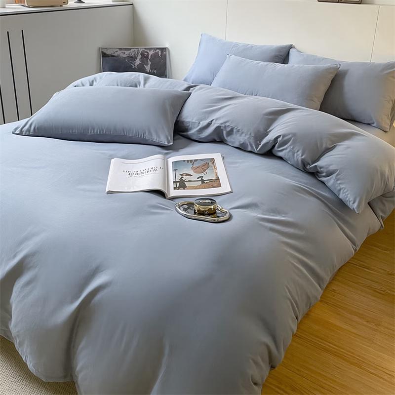 100% Cotton Solid Color 4-Piece Bedding Set