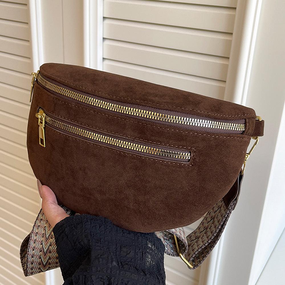 Geantă de Piept la Modă, Geantă de Talie cu Curea Lată pentru Umăr, Geantă Șa cu Capacitate Mare, Geantă Crossbody