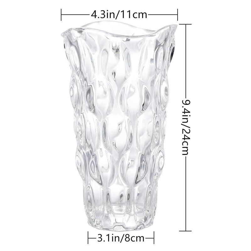 Bohemian Modern Clear Glass Vase for Home Decoration and Hydroponic Flower Arrangements in Living Room
