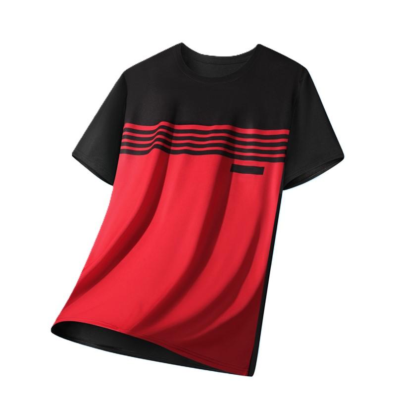 Kortærmet T-shirt herre sommer afslappet løs halværmet T-shirt herre åndbar T-shirt