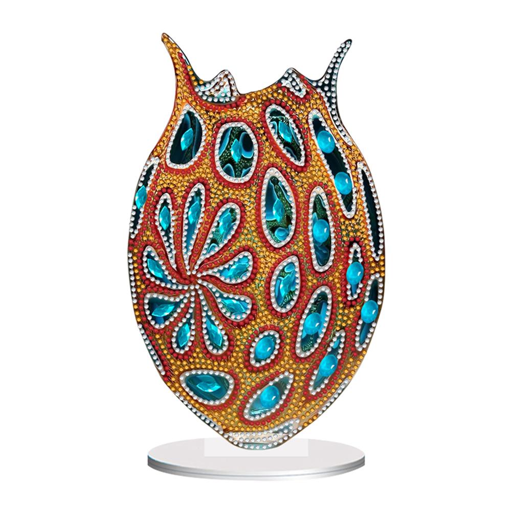 2D/Flat Art Vase DIY 5D DIY Diamond Art Tabletop Decorations Diamond Painting Desktop Decorations for Home Office Desktop Decor