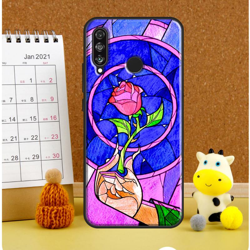 Stained Glass Rose Galaxys Case For Huawei Nova Y70 Y60 Y61 Y91 Y90 10 9 SE 5T 7i 8i 11i 11 P20 P40 Lite P30 Pro Cover