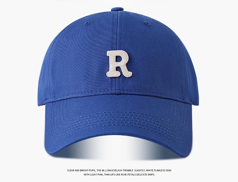 

Large Head Circumference Baseball Cap Men S And Women S Dome Hat Soft Top Cap 60/65Cm Sun Protection Letter R Hat Adult Caps L 58-60cm