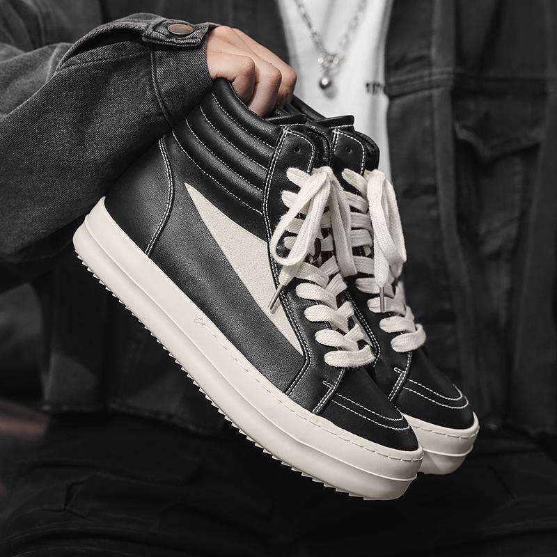 Autumn 2025 Men's Trendy High-Top Sneakers: Versatile Outdoor Fashion Shoes