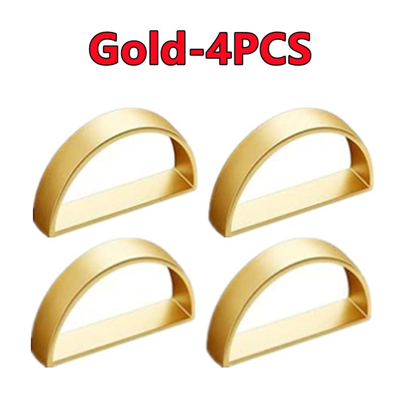 Najnowsze 12-2 szt. Metalowe Pierścienie na Serwetki w Kształcie Litery D Stojak na Serwetki Stołowe Dekoracja Stołu na Przyjęcie Urodzinowe Weselne Boże Narodzenie Kolację Pierścienie na Serwetki