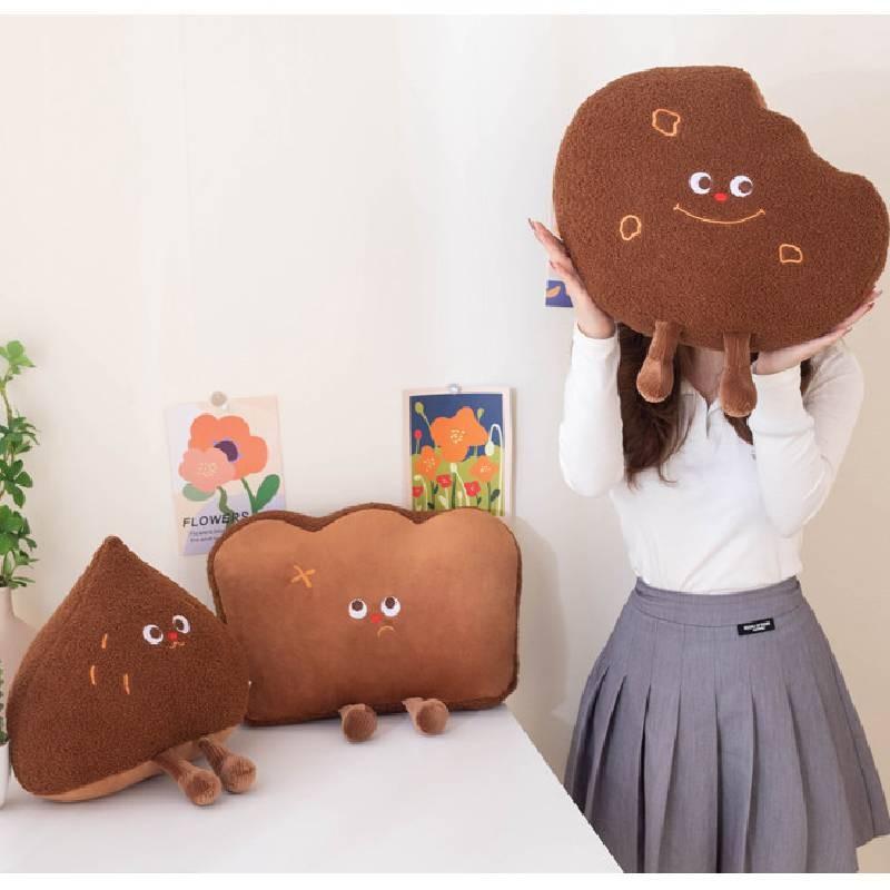 Bread Cookie Chestnut Plush Toy Cushion Stuffed Doll Throw Pillow Decoration