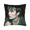 Mads Mikkelsen Hannibal Vtipný povlak na polštář Měkký povlak na polštář do kanceláře, auta, domácí dekorace Moderní povlak na polštář