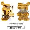 Pure Gold 999 Mobile Phone and Refrigerator Sticker Set: Princess Wealth Design with Gold Flakes