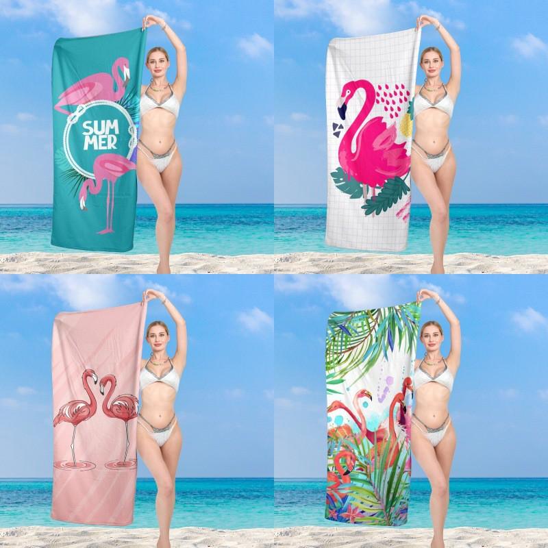 Ultra Fine Fiber Printed Quick Dry Beach Towel Non Sand Adhesive Absorbent Soft Microfiber Swimming Pool Ocean Travel