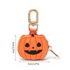 Small Coin Purse Keychain for Women Pumpkin Spiders Web Coin Pouch with Keychain Bag Charms Accessories Gift for Womens