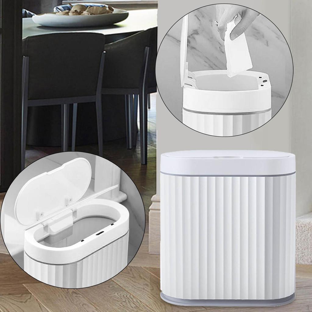 Automatic Garbage Can, Electric Bin, USB Rechargeable Narrow Storage Bucket, Waterproof