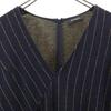 MAX&CO Striped Pattern Long sleeve wool blend one piece L Navy x yellow Women Used