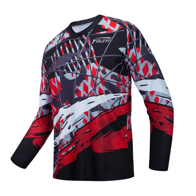 Men Women Cycling Jersey Long Sleeve Quick Dry UV Protection Mountain Bike Downhill Racing Shirt