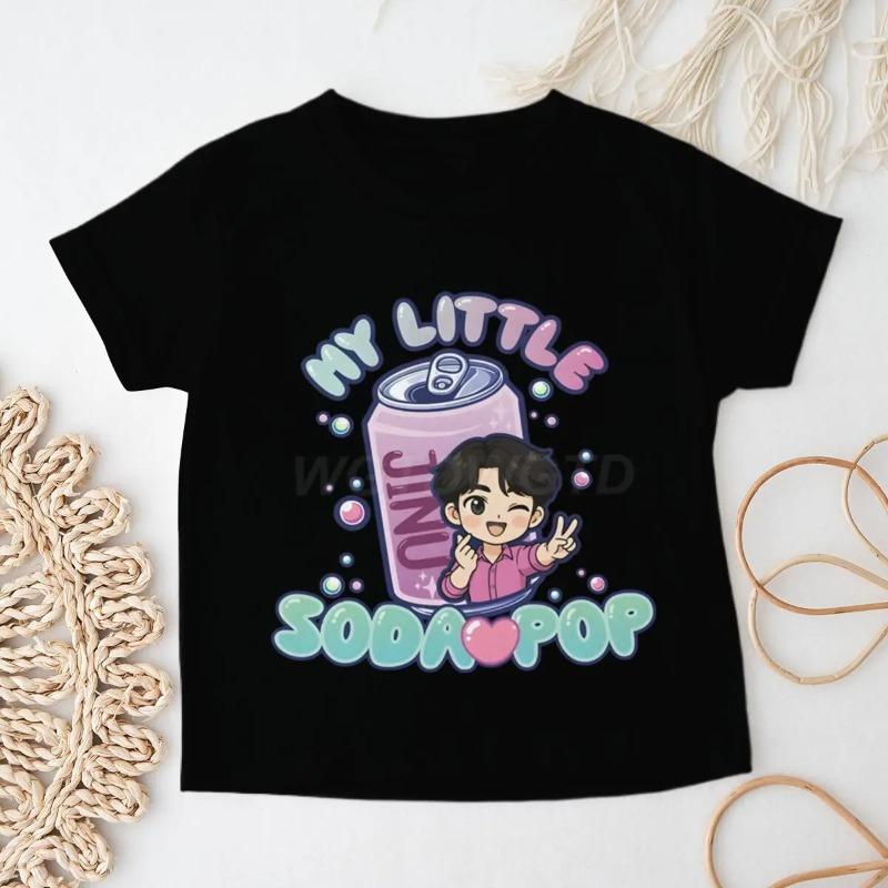 Fun letter printed T-shirt for men and women, summer cute short sleeved casual fashion top, children's clothing