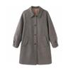 Women's Mid-Length Plaid Wool Coat, A-Line, Over-the-Knee, Petite, New for Spring and Autumn 2025.