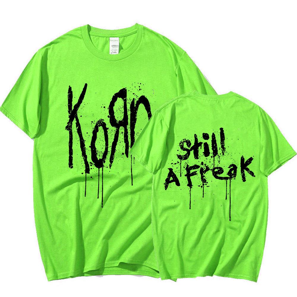 Korn Music Concert Rock Band WORLD TOUR T Shirt Vintage Metal Gothic Oversized T-shirt Streetwear Short Sleeve T Shirts