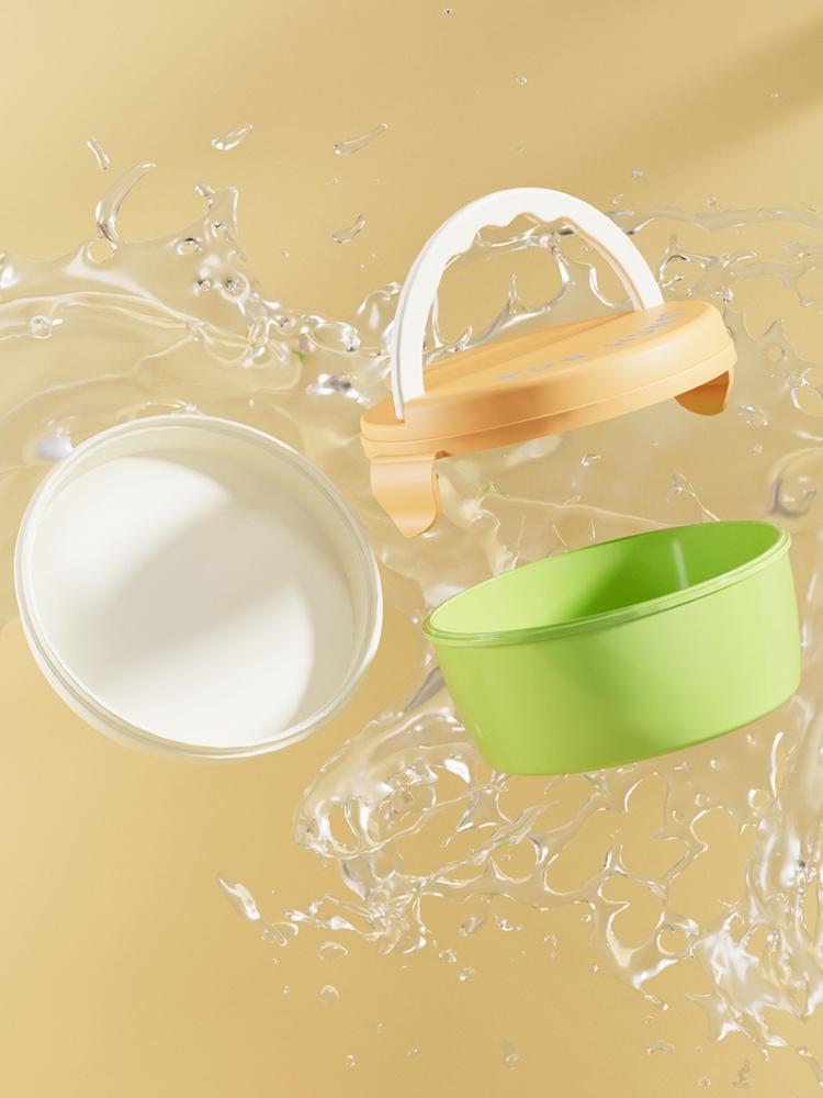 Double Layer Plastic Lunch Box with Spoon Fork BAP Free Child Kids Lunch Box Microwavable Leak-proof Bento Box Food Container