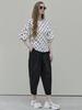 Avang Crop Cotton Banding Pants - Black