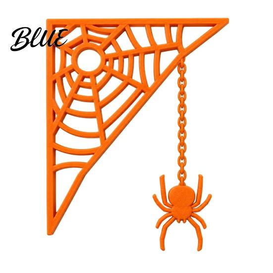 Scary Party Supplies 3D Printed Spider Web Door Corner Decoration for Halloween Party Upside-down Figurine Spooky Upside Down Wall Decor Lightweight