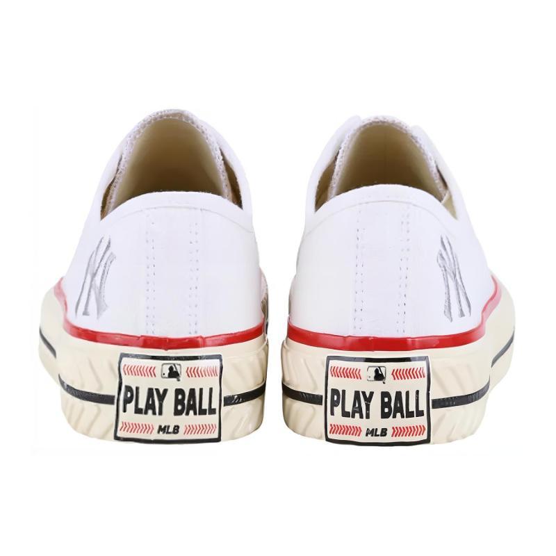 MLB Playball Origin Slip Resistant, Abrasion Resistant, Breathable, Lightweight Low top Canvas Shoes Unisex White Sneakers 32SHP1911-50W