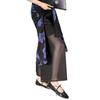 Women's High-Waisted Black Chiffon Wide-Leg Pants - Light Summer Style