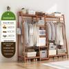 Freestanding Solid Wood Clothes Rack and Hanger