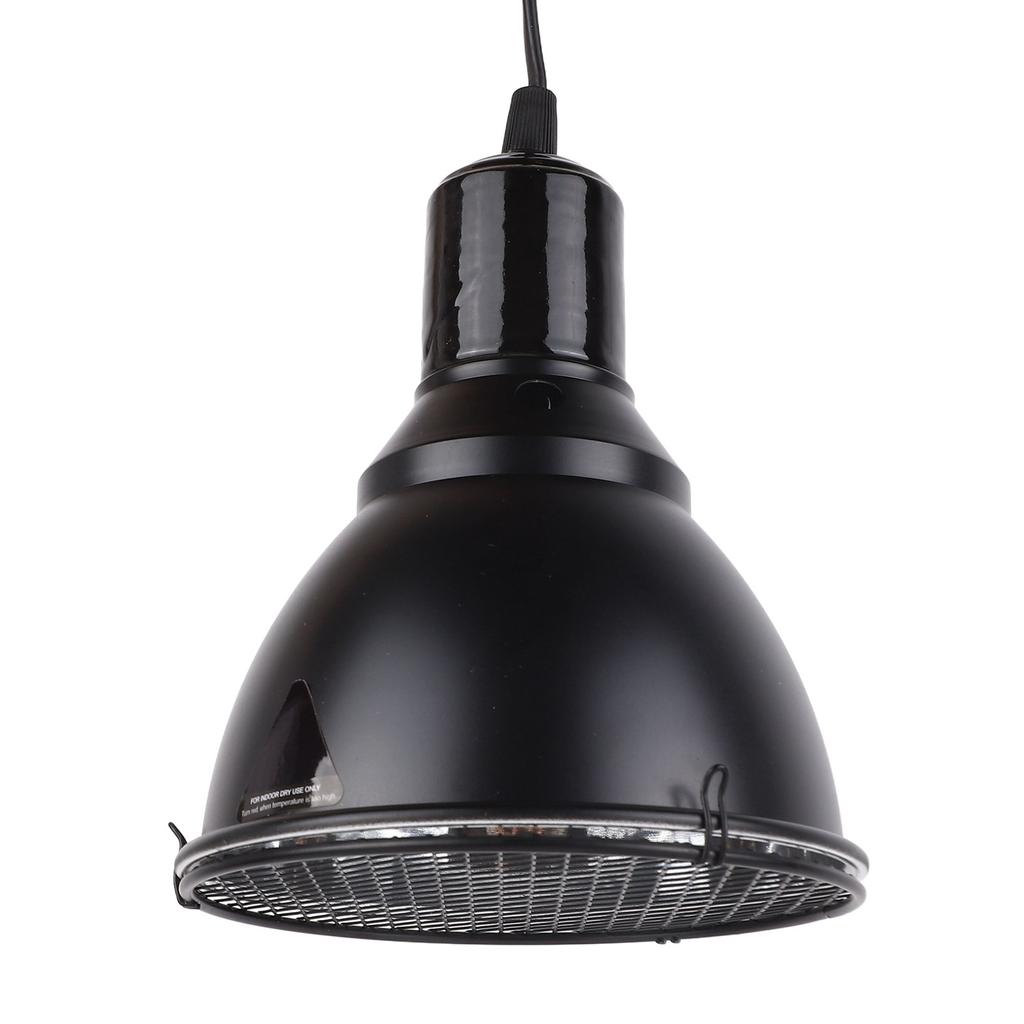 5.5in Reptile Lamp Fixture Uniform Heating Professional Shallow Dome Lamp Cap for Amphibians