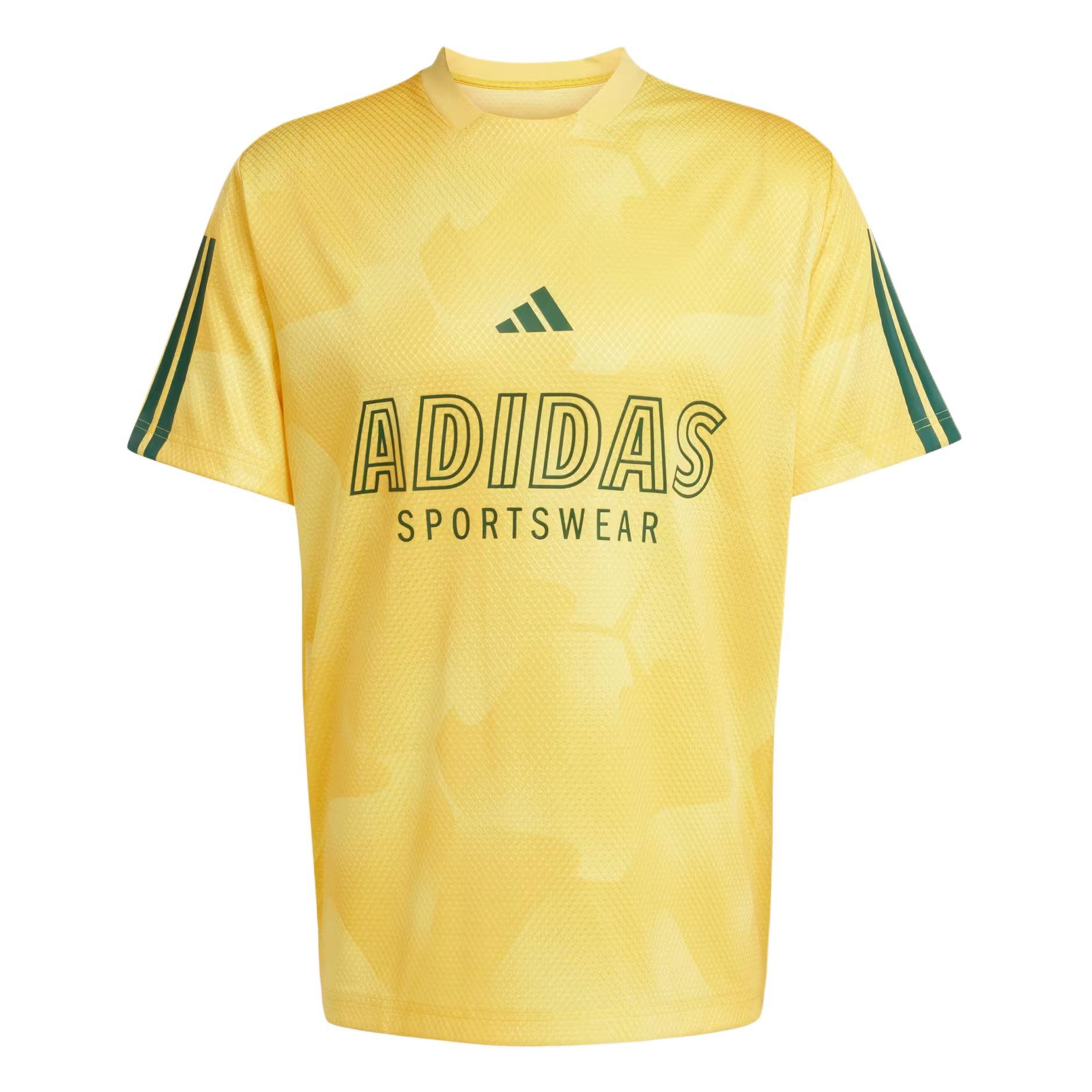 

Adidas Sportswear Tiro Nations Pack Comfortable Round Neck Short Sleeve T-Shirt Unisex Tops Bold-Gold Academy-Green Multicolor JC9459 L