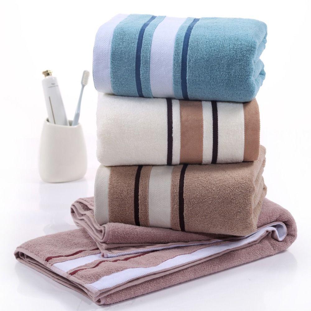 Luxury Large Stripe Bath Towel 70x140cm Couple Shower Towel Beach Towel Sports Towel  Couple