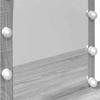 Makeup Table with LED Lighting Gray Sonoma 100 x 40 x 130 cm