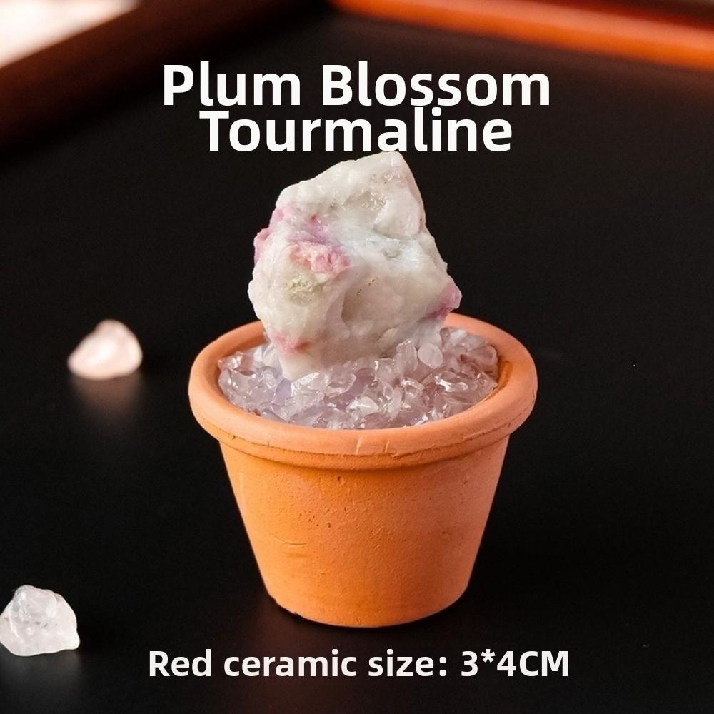 Feng Shui Crystal Stones Potted Plant Mini Decorative Rhinestone Potted Meditation