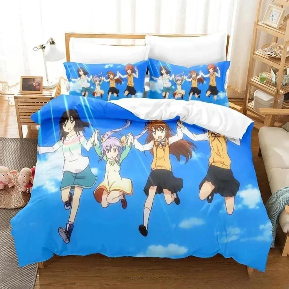 3D Print Anime Non Non Biyori Bedding Set Printed Bed Set With Pillowcase Bed Duvet Cover Soft Queen King Size Bedclothes Home