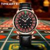 Чоловічий годинник TIMEARTX зі світловідбиваючим циферблатом, кварцовий, зі шкіряним ремінцем - Водонепроникний та модний