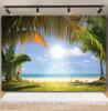 Tropischer Strand Ozean Fotografie Hintergrund Sommer Meeresufer Palme Naturlandschaft Baby Geburtstag Feier Party Foto Hintergrund